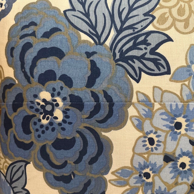 Handcrafted decorative pillow case. Thibaut Honshu blue linen front and solid white linen on the back, 20”X20”, invisible...