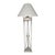 Vintage Maitland Smith Neoclassical Travertine Stone Floor Lamp With Lamp Shade For Sale
