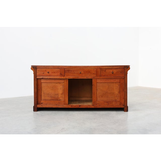 Wood Large Mid-19th Century French Oak Bar Counter For Sale - Image 7 of 18