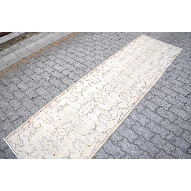Textile Turkish Handmade Hallway Runner For Sale - Image 7 of 11