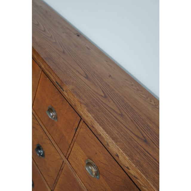 Large Dutch Oak Apothecary Cabinet, 1930s For Sale - Image 13 of 18