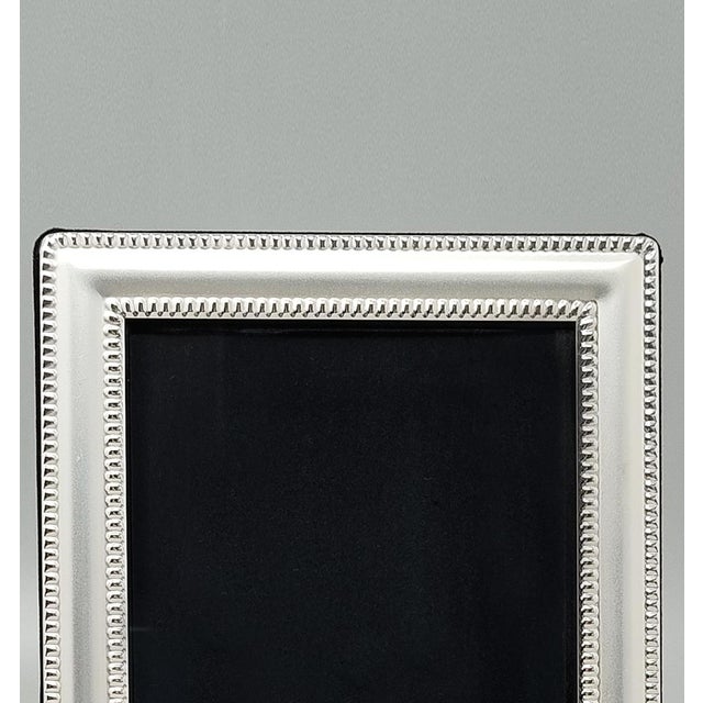 Vintage Italian Photo Frame in Silver Plated with Glass, 1970s For Sale - Image 4 of 7