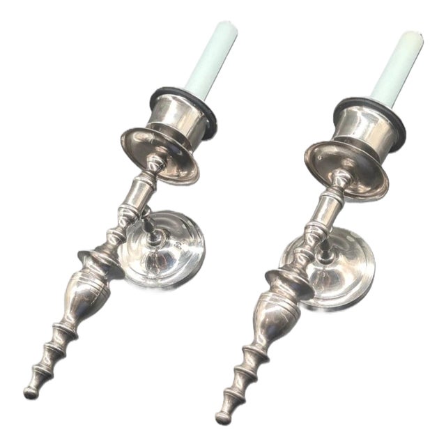 Vintage Chrome Wall Sconces, 1970s, Set of 2 For Sale