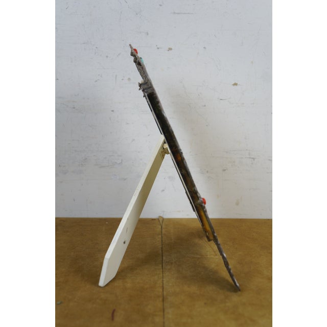 Vintage .925 Sterling Silver Filigree Picture Photo Frame For Sale - Image 4 of 12