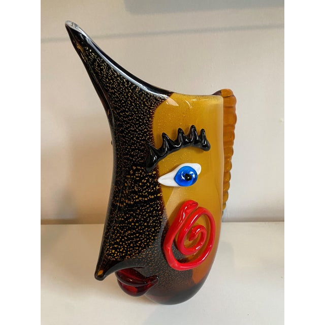 Modern Murano Glass Fish Head Vase, 1980s For Sale - Image 3 of 18