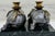 Metal Vintage Petites Choses Pewter Sleeping Pig Candle Holders on Green Marble – Pair, Usa For Sale - Image 7 of 15