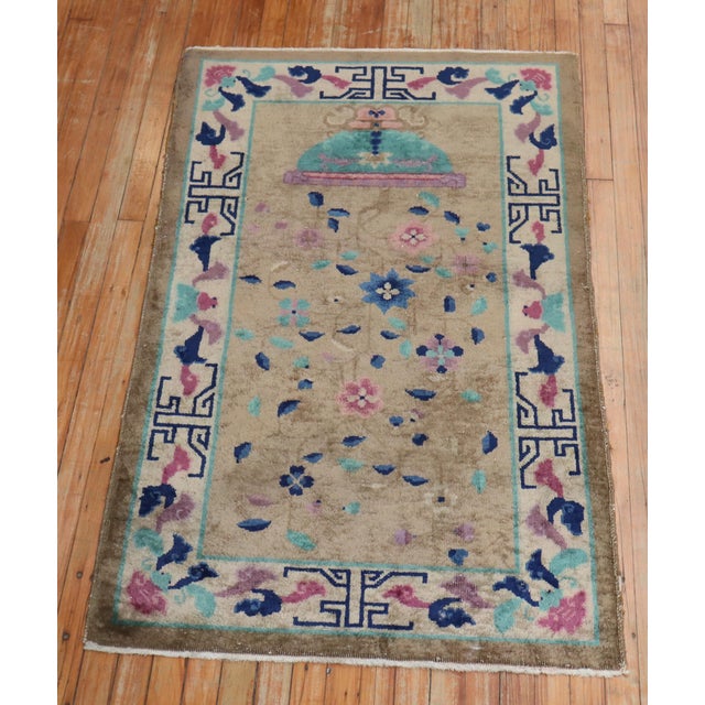 Late 20th Century Brown Chinese Art Deco Rug - 2'11" x 4'10" For Sale In New York - Image 6 of 18