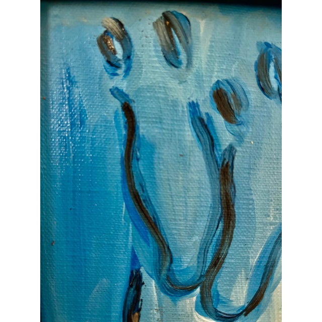 Textile Framed Original Oil Equestrian Painting For Sale - Image 7 of 7