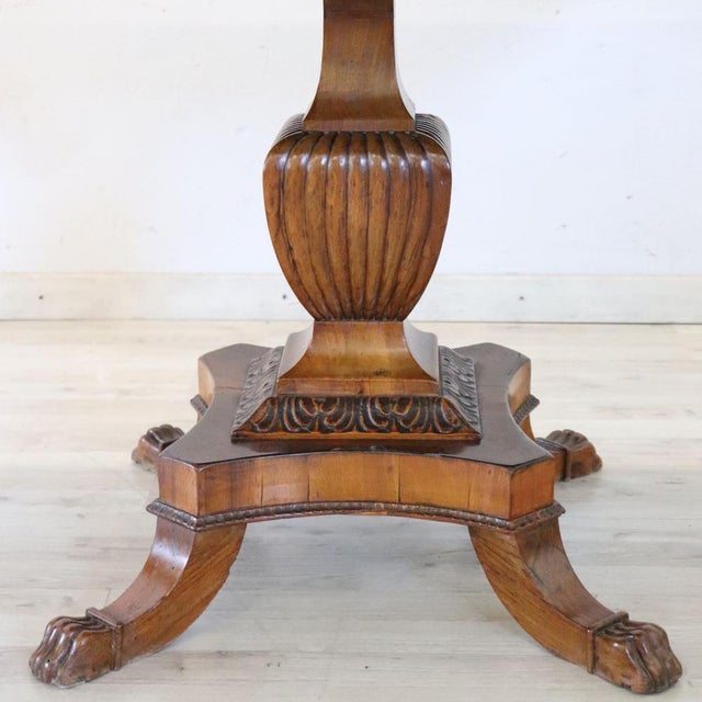 Antique Extendable Walnut Card or Tea Table with Drawer, 1800s For Sale - Image 13 of 16