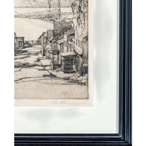Abbo Ostrowsky Signed Etching Croton on Hudson Circa 1931 For Sale - Image 9 of 14