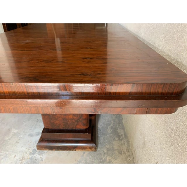 1930s Art Deco Rosewood Burl Table For Sale - Image 5 of 13