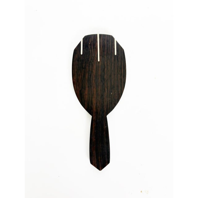 Black Art Deco Hand Mirror with Bakelite Inlay, France, 1930s For Sale - Image 8 of 10