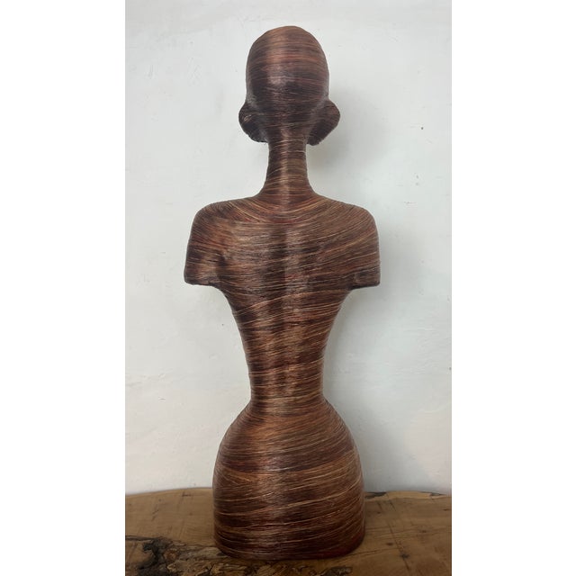 Lara Brown, Large Abstract Lady Sculpture, Rattan Fibre For Sale - Image 14 of 18
