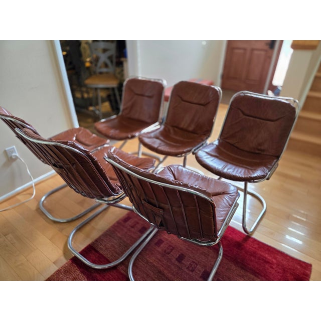 Bauhaus Italian Mid-Century Modern Style Dining Room Chairs For Sale - Image 4 of 13