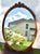 Wood Satinwood Oval Wall Mirror Carved French Flower Basket Crest Decorative Frame For Sale - Image 7 of 15