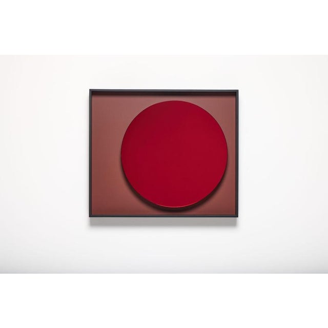 Glass Black Glass and Lacquered Wood Frame Mirror Moon by Reda Amalou Design For Sale - Image 7 of 15