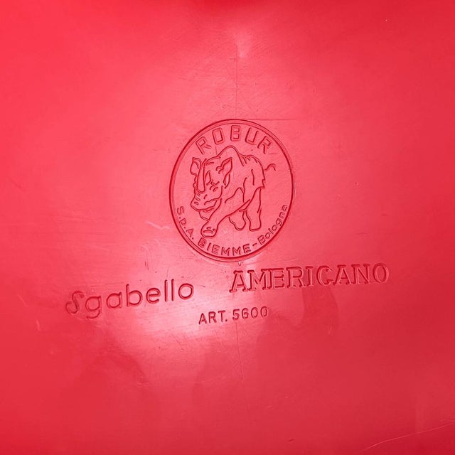 Space Age Red Americano Stool from Biemme Bologna, 1970s For Sale - Image 6 of 9