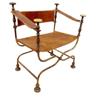 Curule Armchair, 1940 For Sale