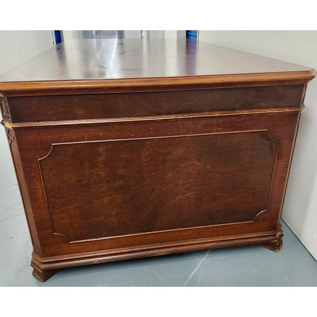 Late 19th Century Late 19th Century Doten-Dunton Antique Executive Desk - 72” Mahogany For Sale - Image 5 of 7