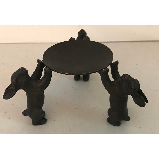 Vintage Bronze Rabbit Candle Holder or Display Stand Chairish