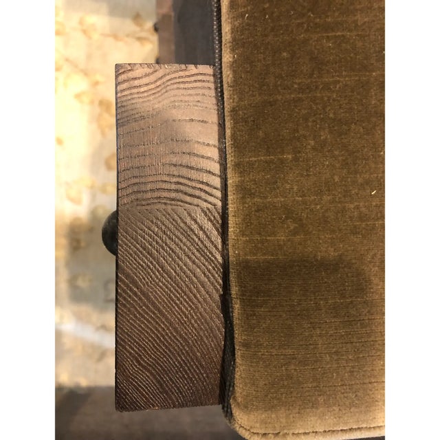 Set of 2 Restoration Hardware Maxwell Cafe Vintage Velvet Lux Ottomans For Sale - Image 11 of 12