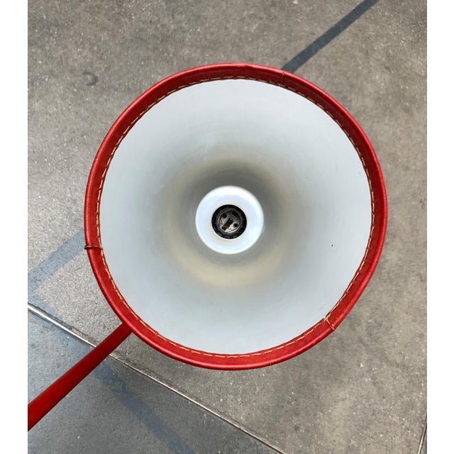 Mid-Century Leather Floor Lamp by Jacques Adnet for Valenti, Spain, 1960s For Sale - Image 10 of 18