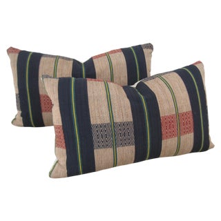 Handwoven Tribal Pillows - A Pair For Sale
