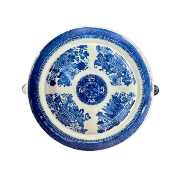 Chinese Blue Fitzhugh Porcelain Hot Plates Set of Four For Sale - Image 9 of 12