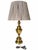 Standing 35 inches high, this Stiffel table lamp features a classical trophy-urn silhouette with a fluted central body,...