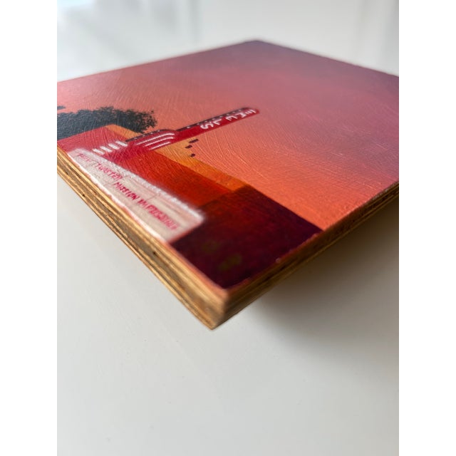 1990's Oil on Wood "Mel's" by Gerald Schwartz For Sale In Miami - Image 6 of 8