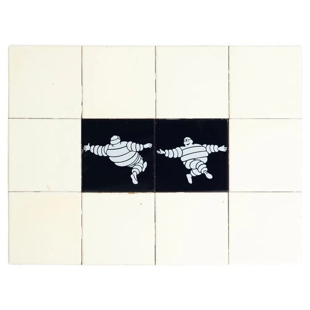 Vintage Michelin Man Tiles, 1960s, Set of 12 For Sale - Image 12 of 12