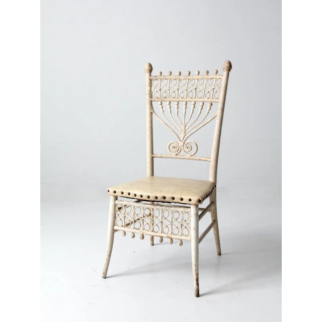 Antique Wicker Chair For Sale - Image 4 of 10