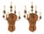 19th Century Wooden and Gilded Bronze Wall Sconces, Set of 2 For Sale