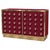 Gold Burgundy Murano Glass Sphere Dry Bar with Low Brass Plinth from Justfurnituress SRL For Sale - Image 8 of 8