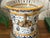 Vintage Porcelain Crackle Glaze Floral Jardinière Brass Ormolu-Style Footed Cachepot Planter Vase For Sale - Image 10 of 17