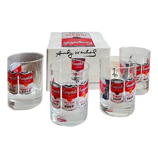 Campbells Series Glasses attributed to Andy Warhol for Block, 1990s, Set of 4 For Sale