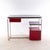 Metal Small Vintage Bauhaus Desk in Red and Black Lacquered, 1930s For Sale - Image 7 of 8