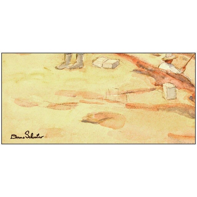 Contemporary Early 20th Century Fishing In San Pedro, Donna Schuster For Sale - Image 3 of 4