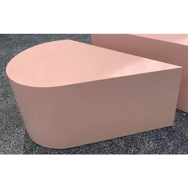 1980s Blush Pink Teardrop Laminate Table For Sale In San Francisco - Image 6 of 7