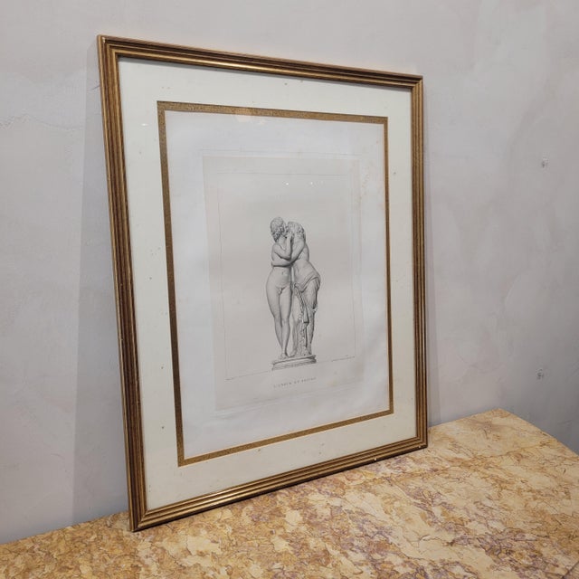 19th Century Auguste Boucher-Desnoyers, Love and Psyche and J. B. R. U. Massard Venus De Médici, 1800s, Etching For Sale - Image 5 of 18