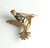 This exquisite 14K yellow gold hummingbird brooch is a refined celebration of artistry and symbolism. Weighing 3.3 grams...