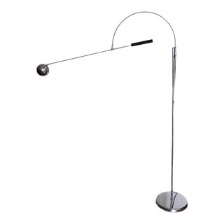 1960s Robert Sonneman Chrome Orbiter Floor Lamp For Sale