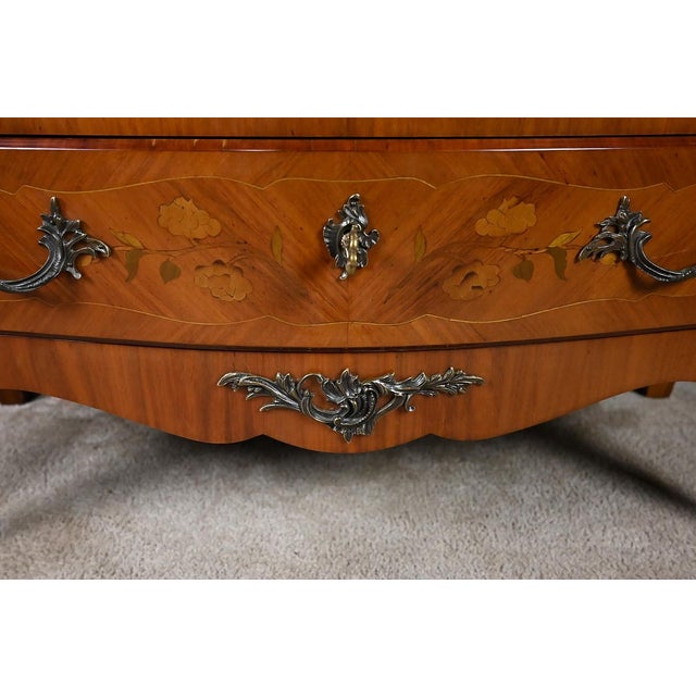 Louis XV Style Marquetry Commode, Late 20th Century For Sale - Image 11 of 18
