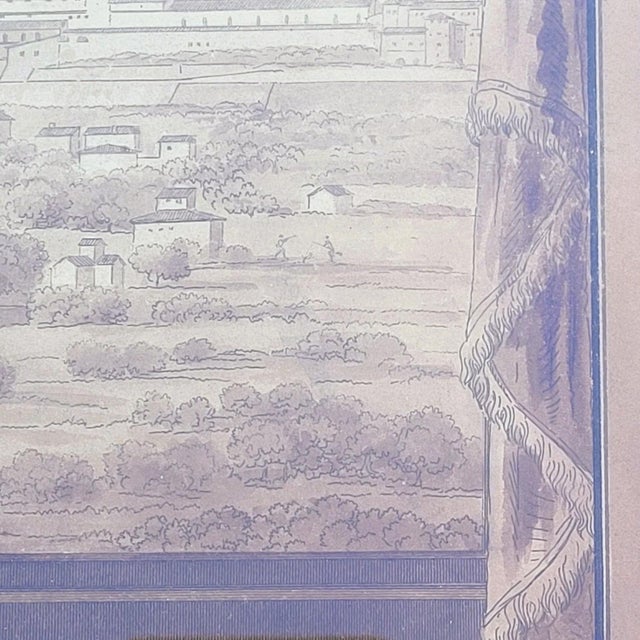 Views of Rome, 19th Century, Ink on Paper, Framed, Set of 3 For Sale - Image 6 of 18