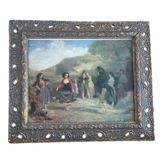 1980s National Gallery of Ireland Children Dancing at a Crossroad by Trevor Thomas Fowler Framed Reproduction For Sale