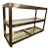 Bronze and Glass Mid Century Tiered Italian Bar Cart For Sale