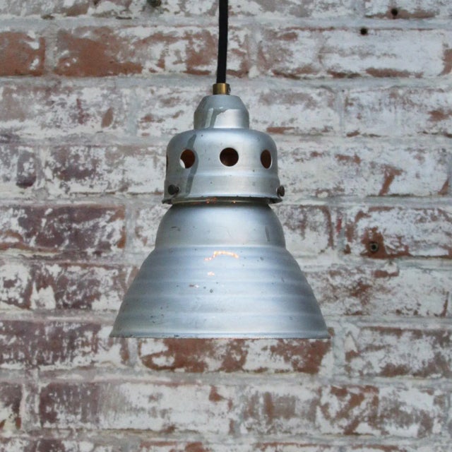 Metal Vintage Industrial Mercury Mirror Glass Pendant Light from Zeiss Ikon For Sale - Image 7 of 8