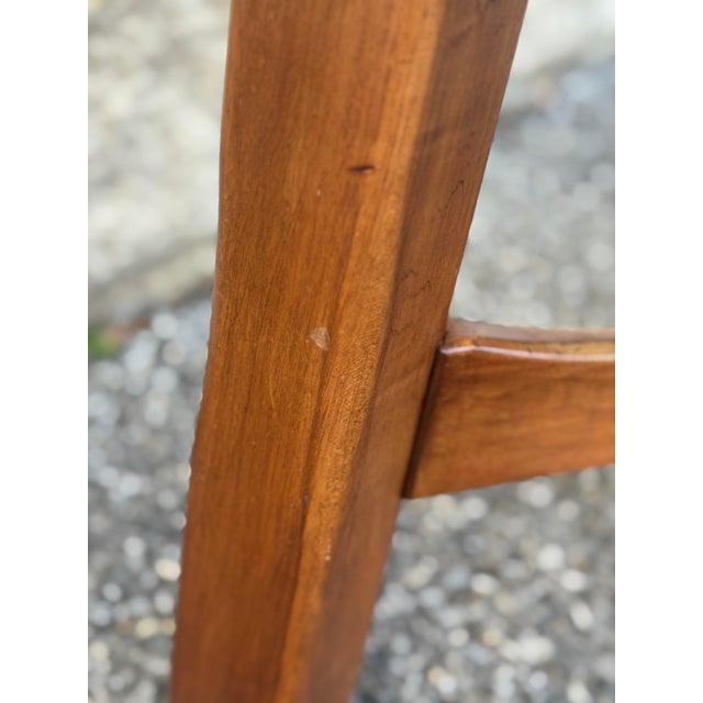 Vintage Cushman Style Solid Wood Maple Dining Table With Leaf For Sale - Image 12 of 12