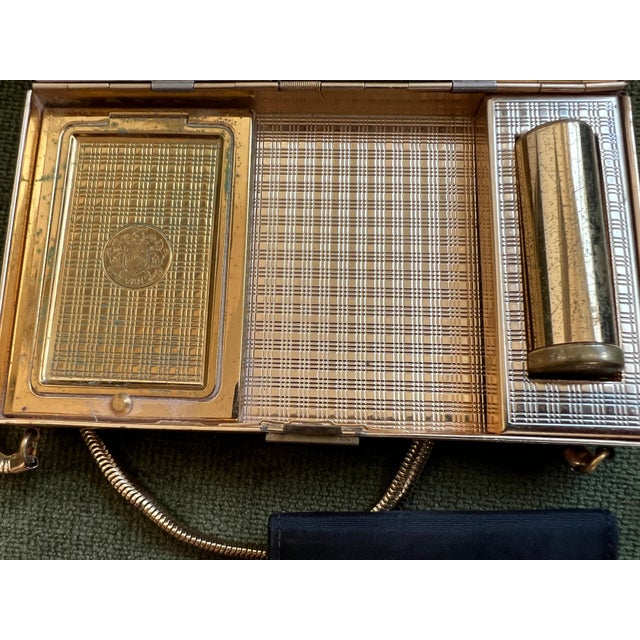 Art Deco 1950s Mid-Century Evans Wristlet Compact Vanity Kit and Cigarette Case For Sale - Image 3 of 18