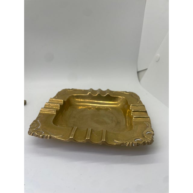 Indian Mid 20th Century Small Brass Plate For Sale - Image 3 of 4